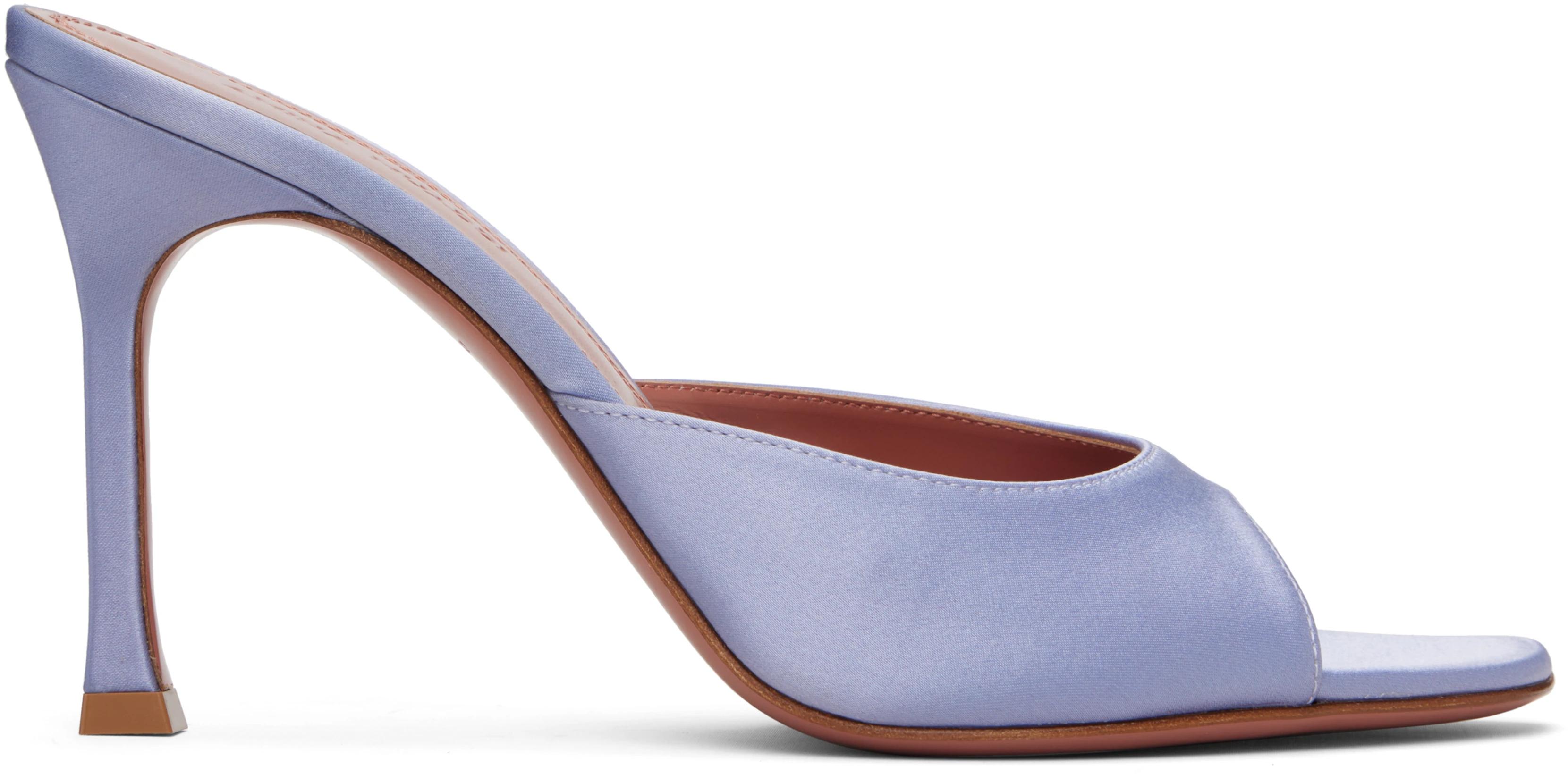 Blue Alexa Slipper 95 Heeled Sandals by AMINA MUADDI