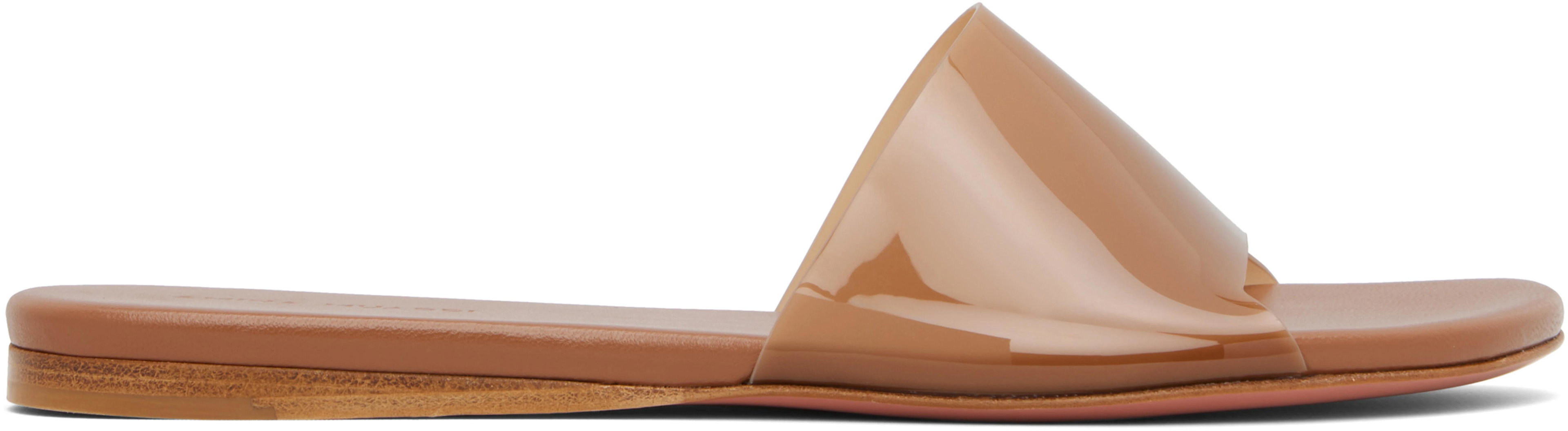 Brown Bianca Sandals by AMINA MUADDI