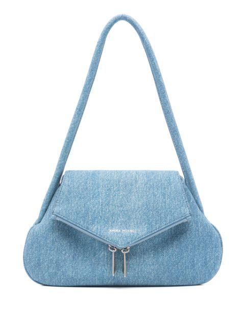 Gemini suede shoulder bag by AMINA MUADDI