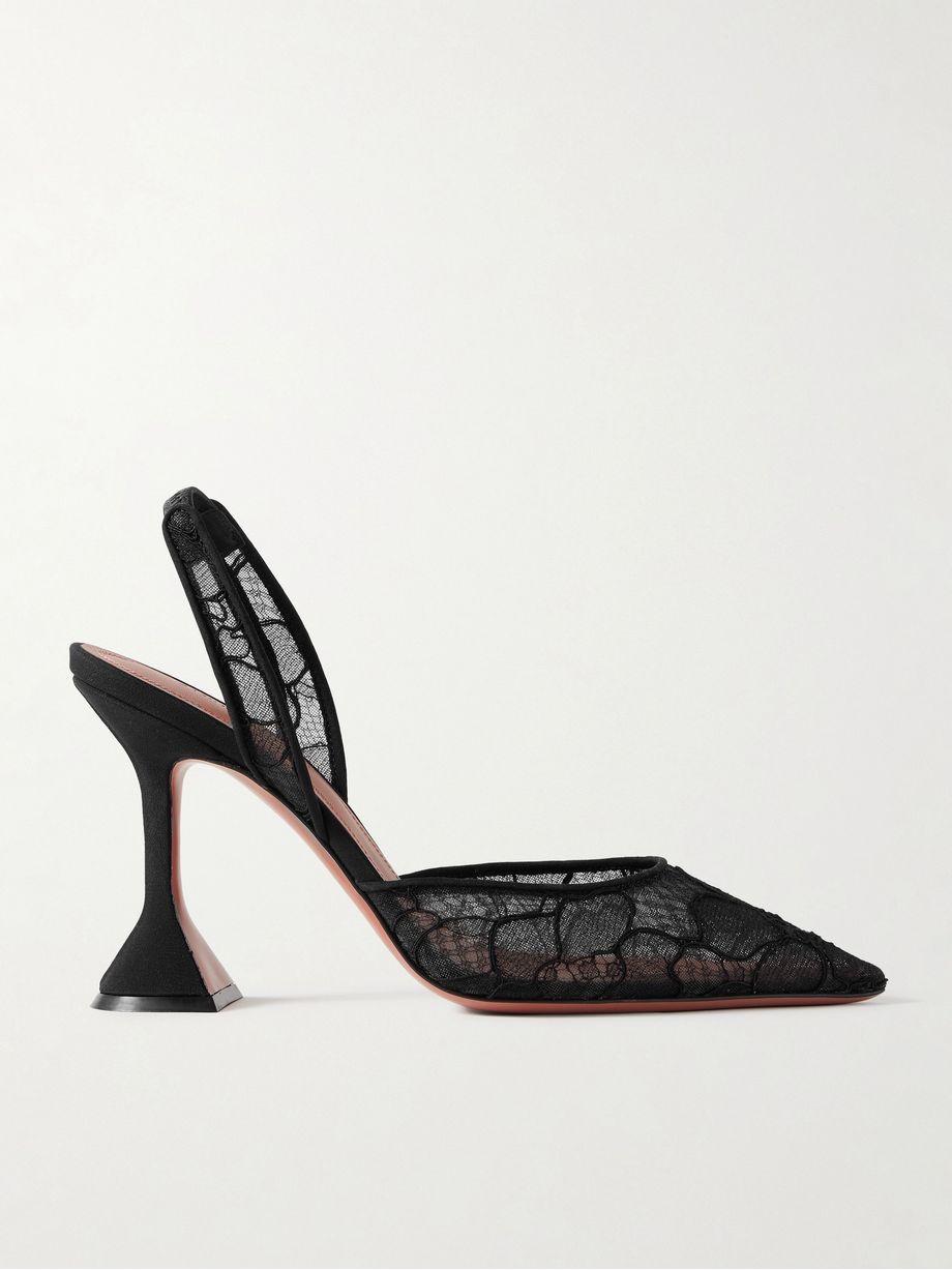 Holli corded lace slingback pumps by AMINA MUADDI