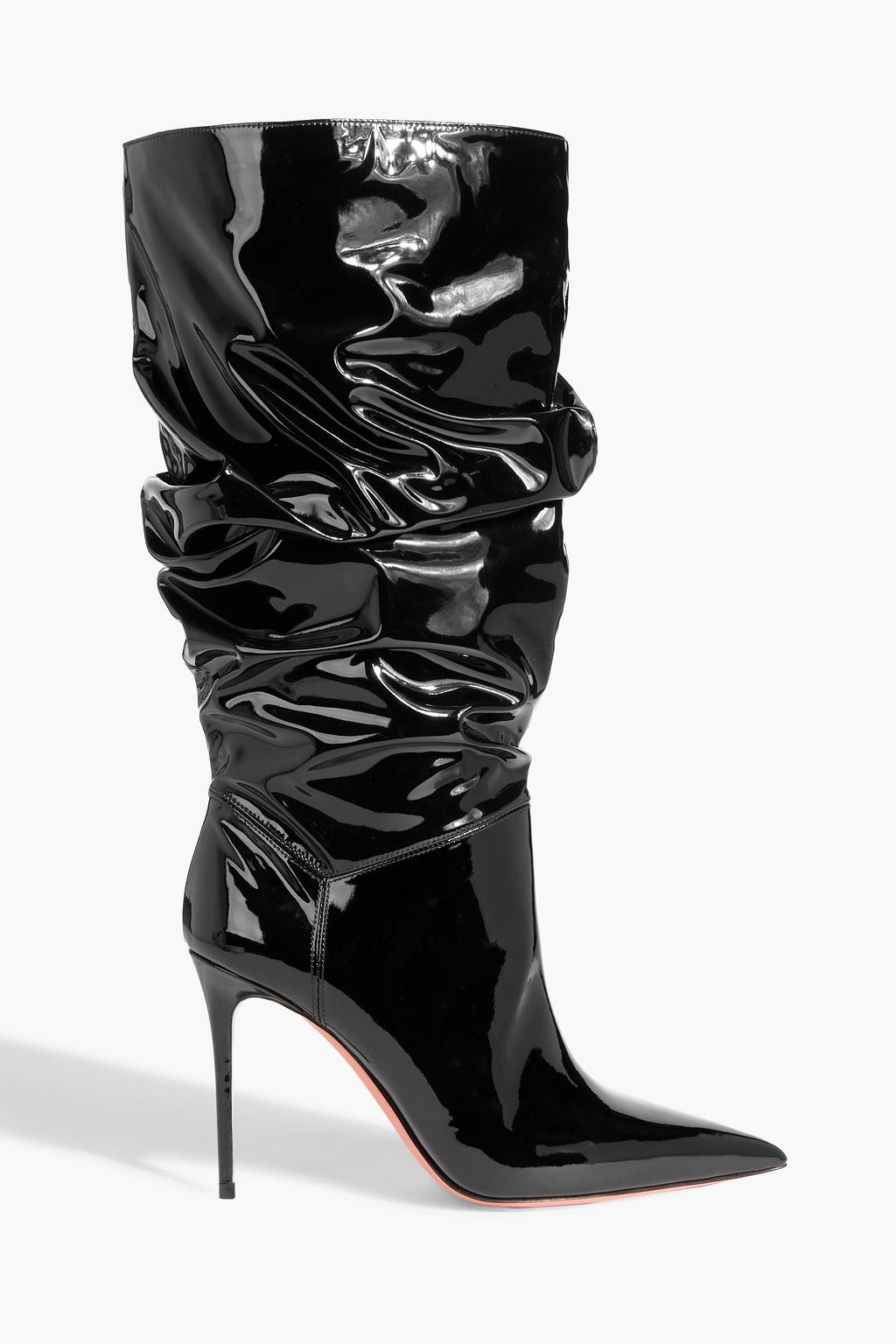 Jaheel patent-leather knee boots by AMINA MUADDI Jaheel patent-leather knee boots by AMINA MUADDI