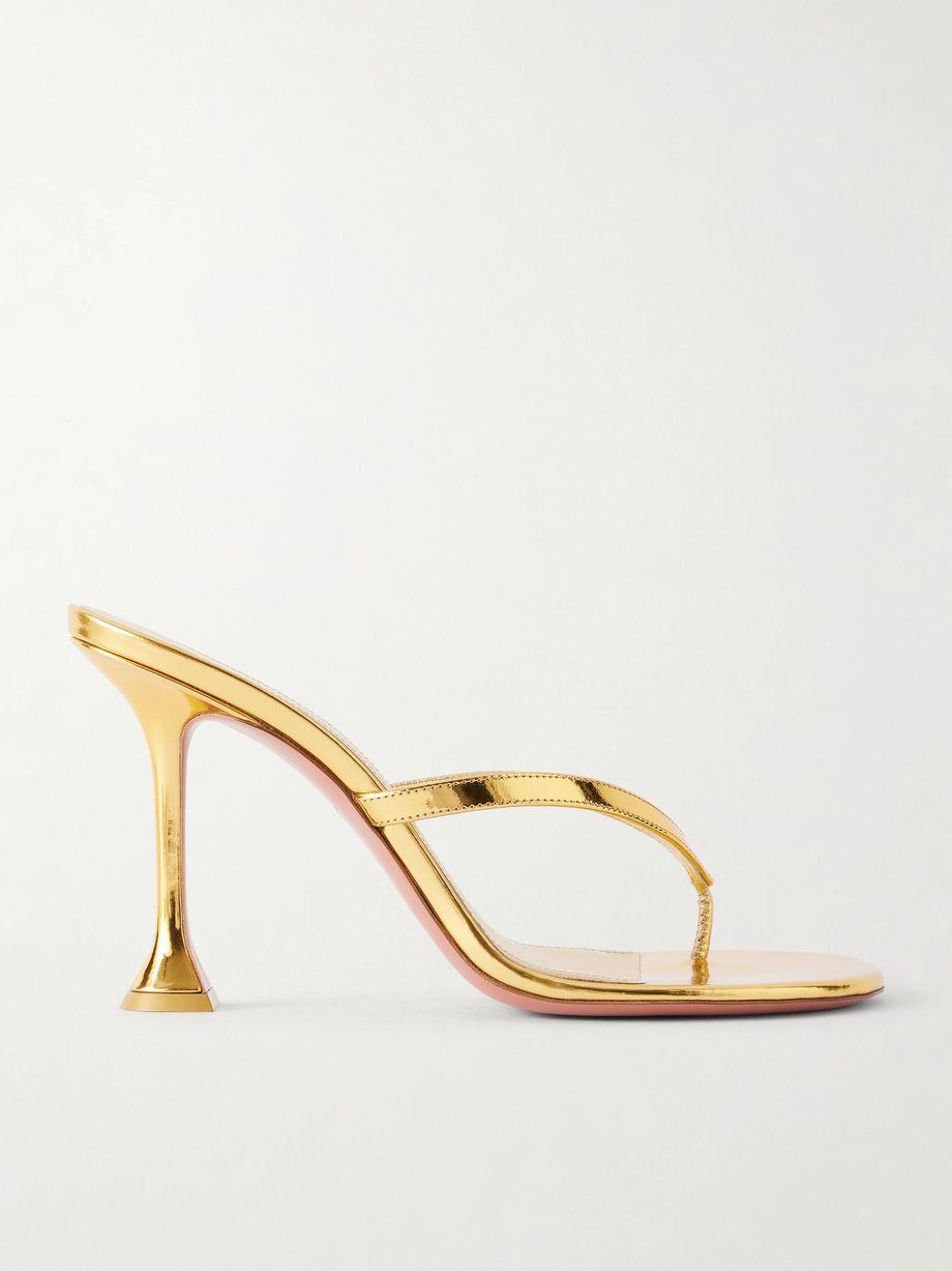 Juliette 95 metallic leather thong sandals by AMINA MUADDI