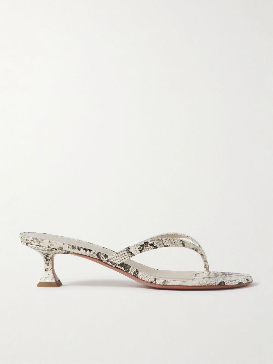 Juliette snake-effect leather sandals by AMINA MUADDI