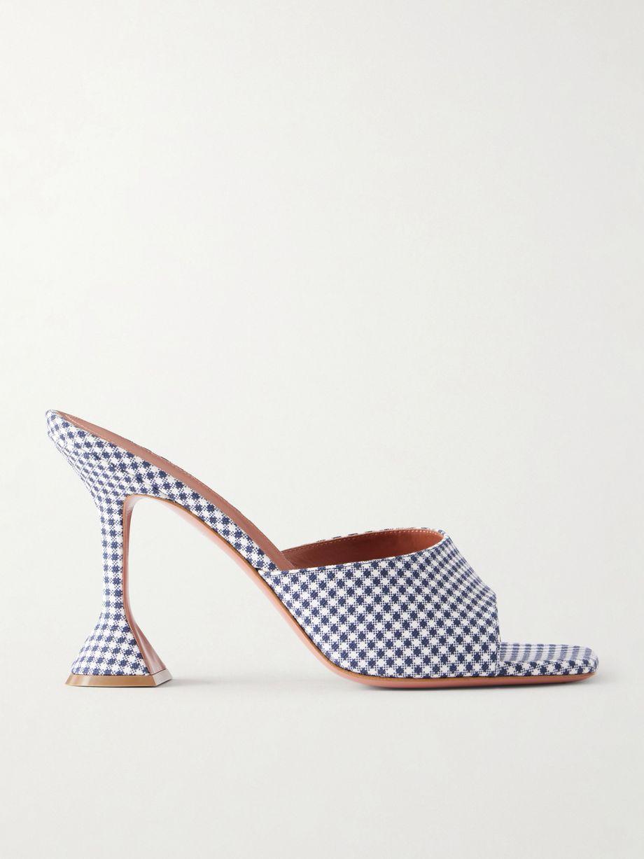 Lupita 95 gingham woven mules by AMINA MUADDI