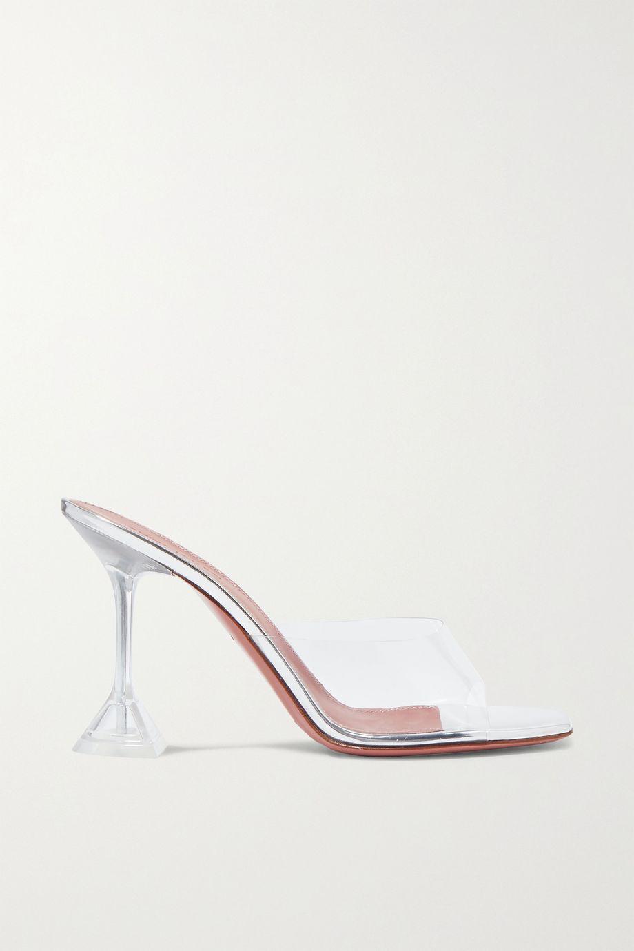 Lupita PVC and leather mules by AMINA MUADDI