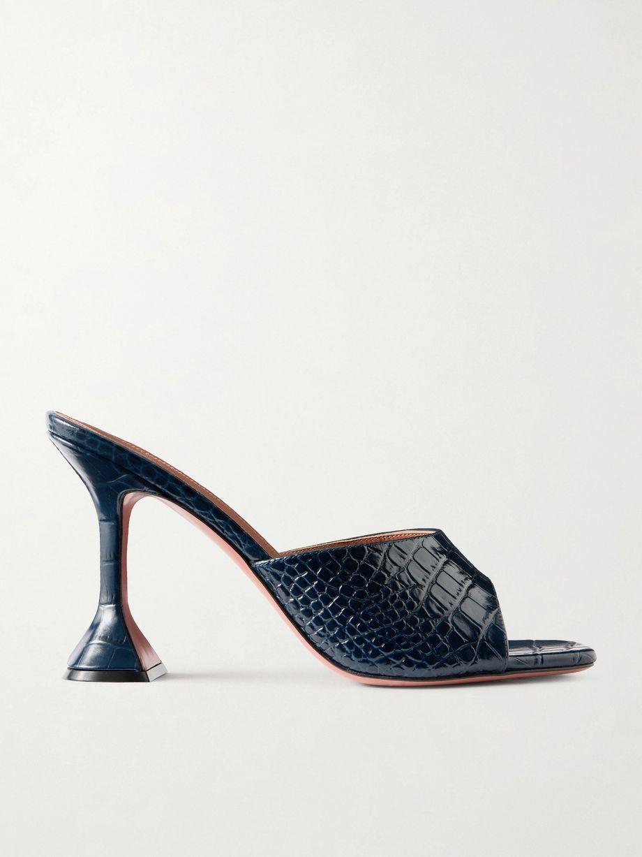 Lupita croc-effect leather mules by AMINA MUADDI