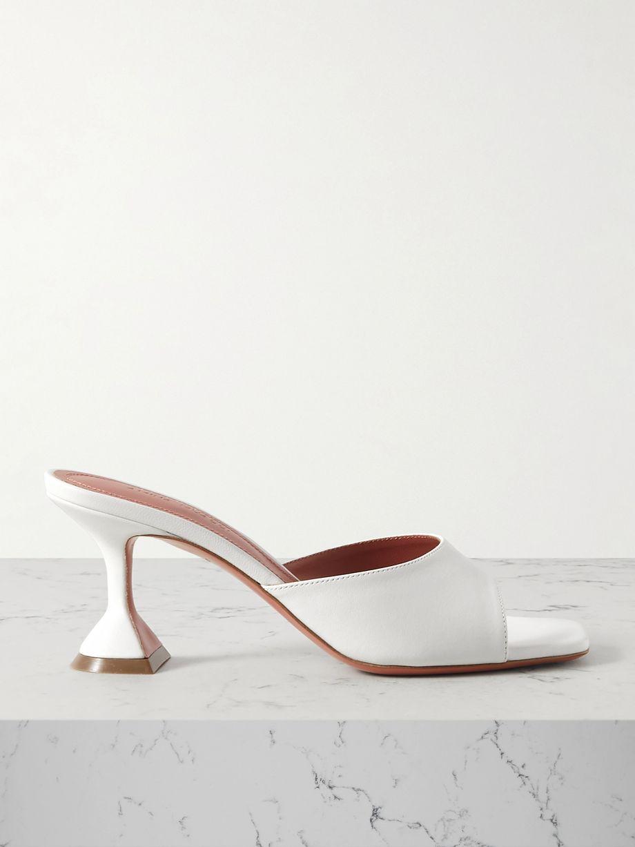 Lupita iridescent leather mules by AMINA MUADDI