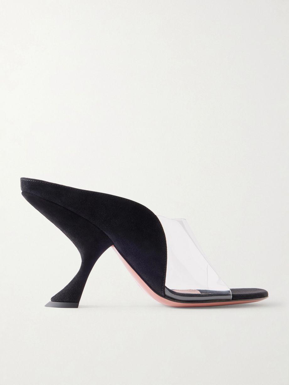 Mackenzie PVC-trimmed suede sandals by AMINA MUADDI