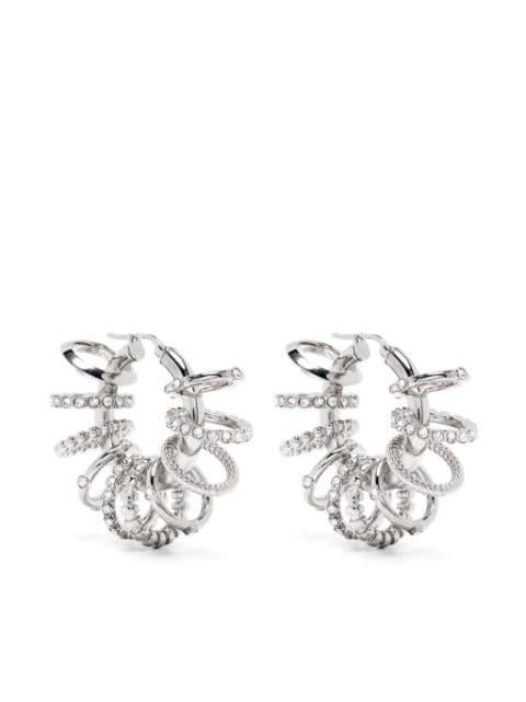 Multi Ring hoop earrings by AMINA MUADDI