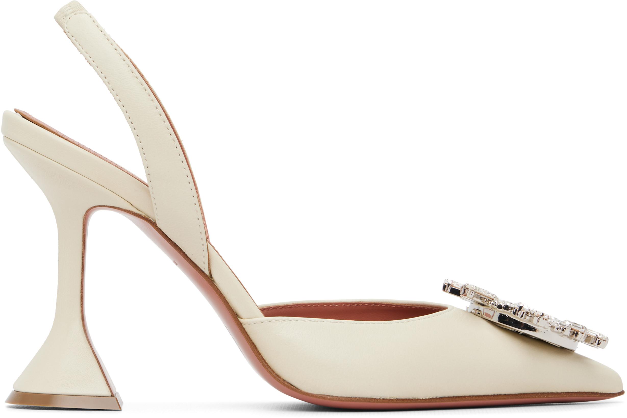 Off-White Begum 95 Sling Heels by AMINA MUADDI