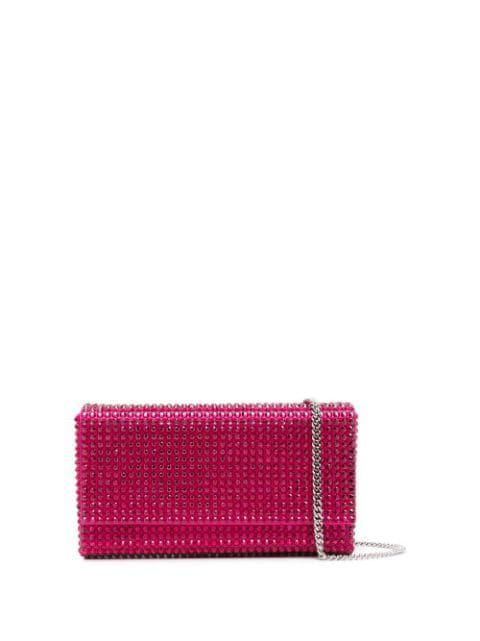 Paloma crystal-embellished clutch bag by AMINA MUADDI