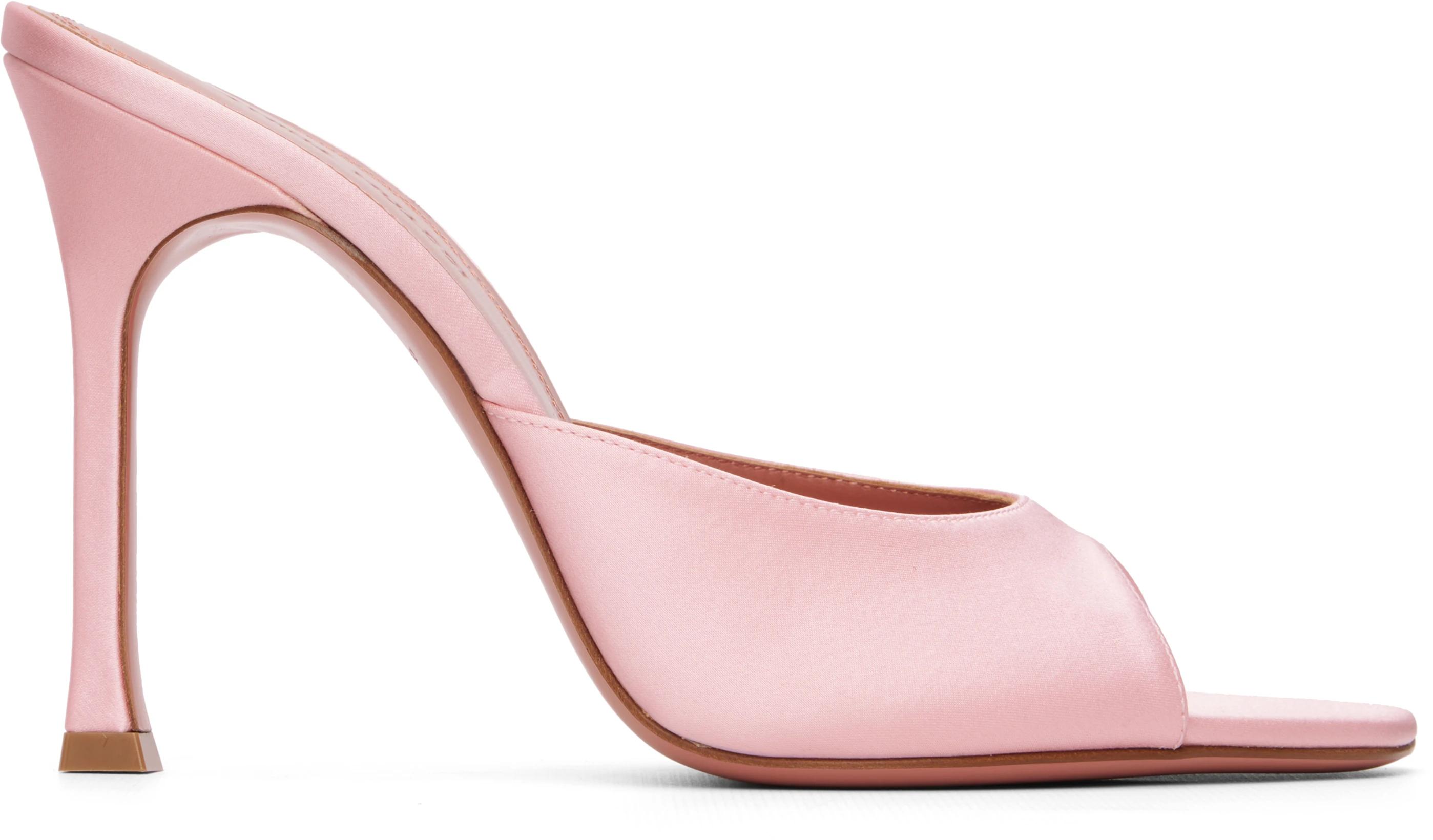 Pink Alexa Slipper 105 Heeled Sandals by AMINA MUADDI