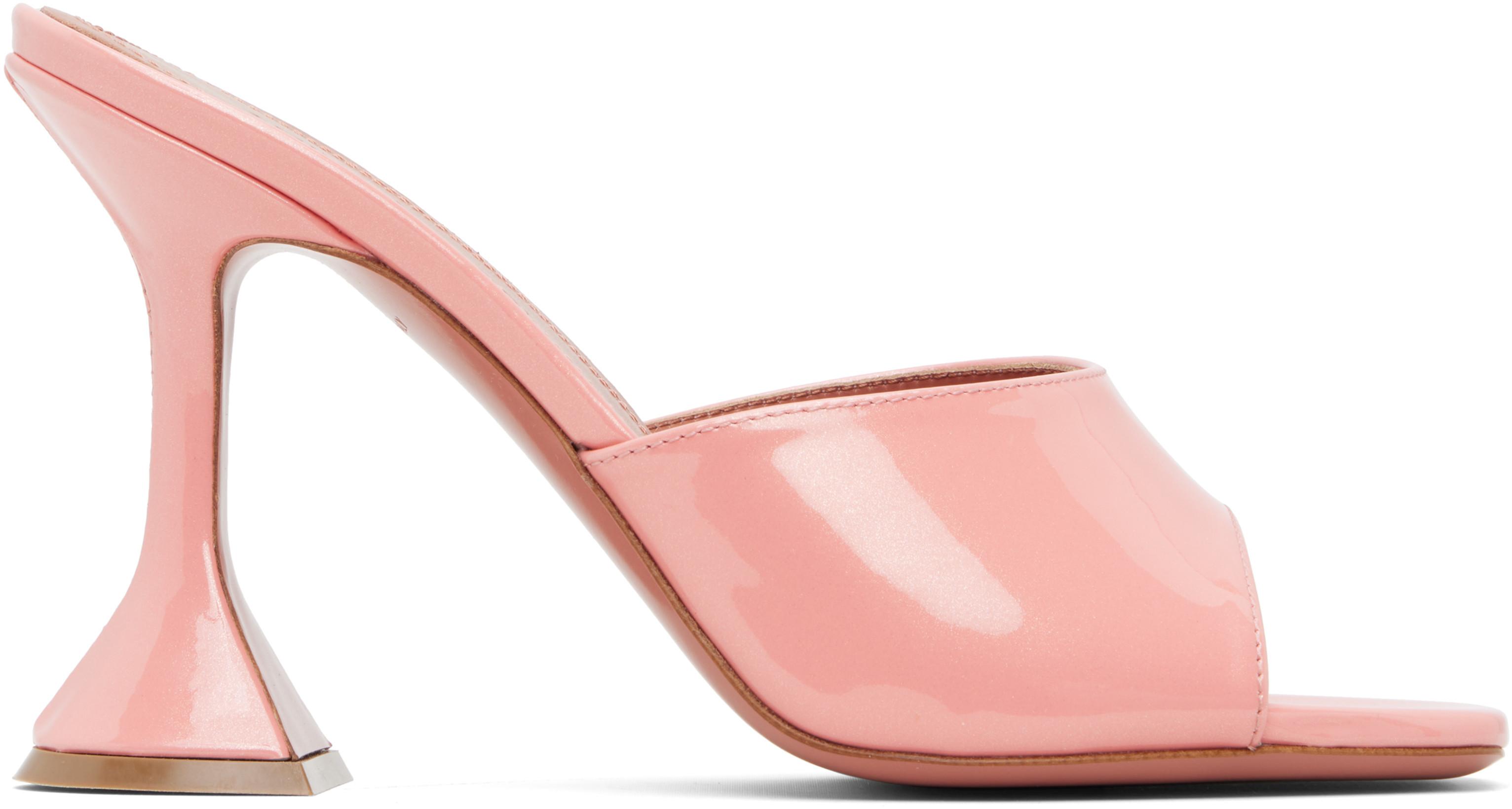 Pink Lupita Slipper 95 Heeled Sandals by AMINA MUADDI