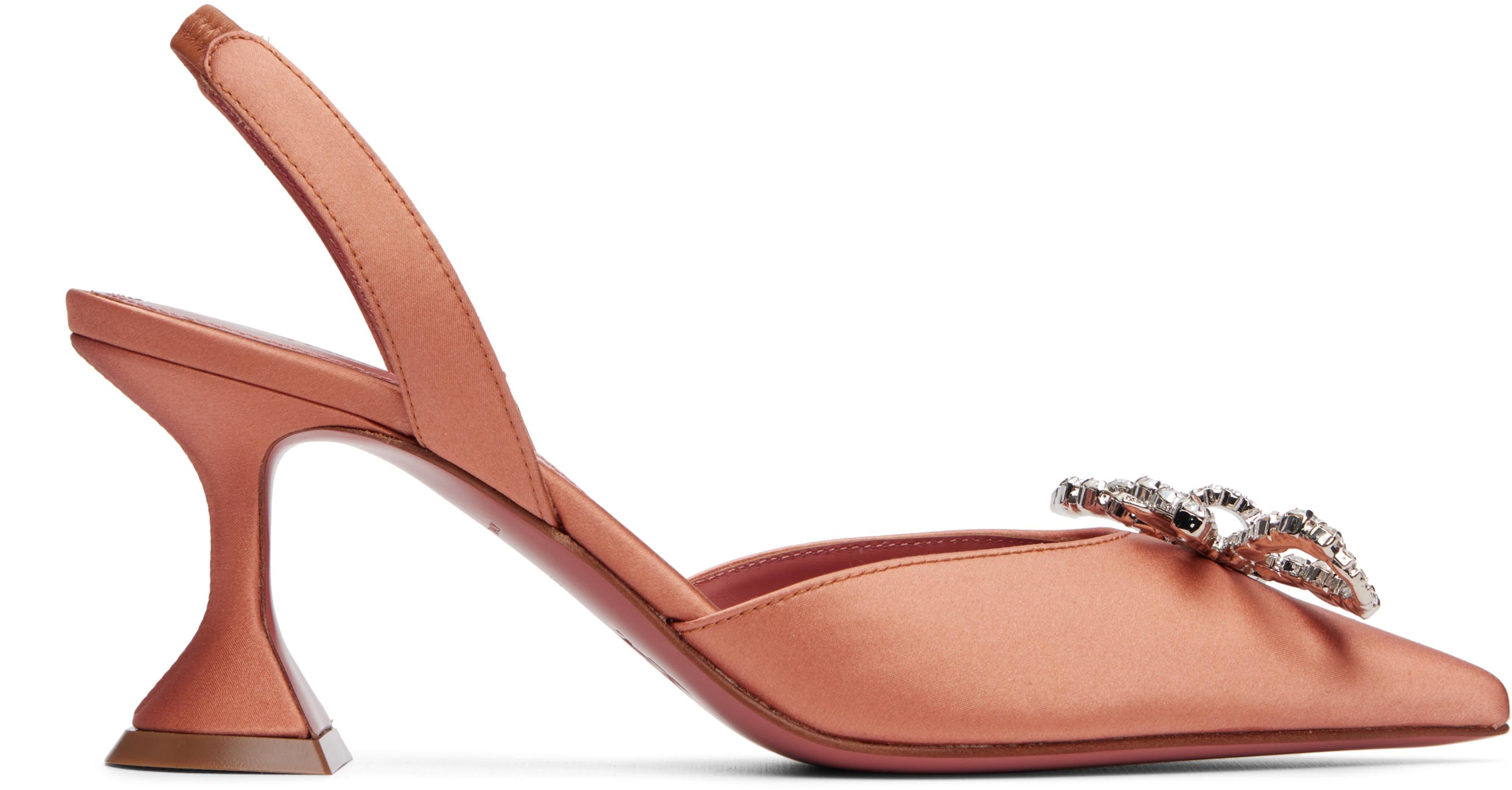 Pink Rosie Sling 70 Heels by AMINA MUADDI