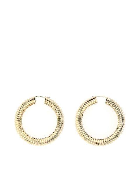 hoop brass earrings by AMINA MUADDI