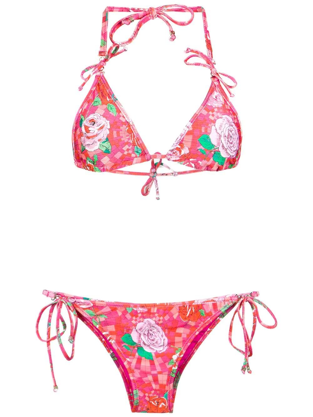 floral print bikini set by AMIR SLAMA
