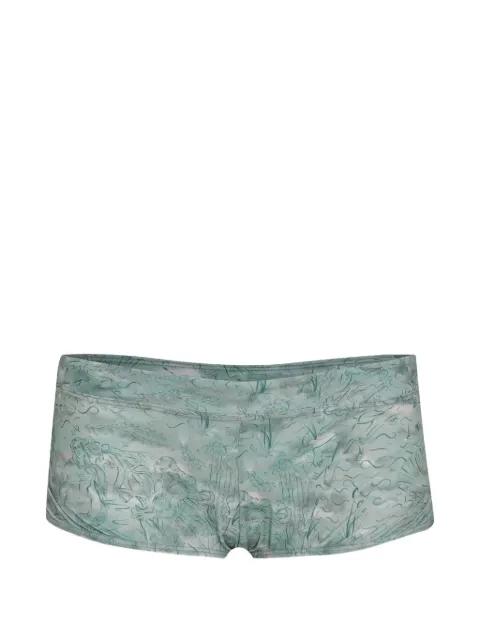 x Jade Picon patterned swim shorts by AMIR SLAMA