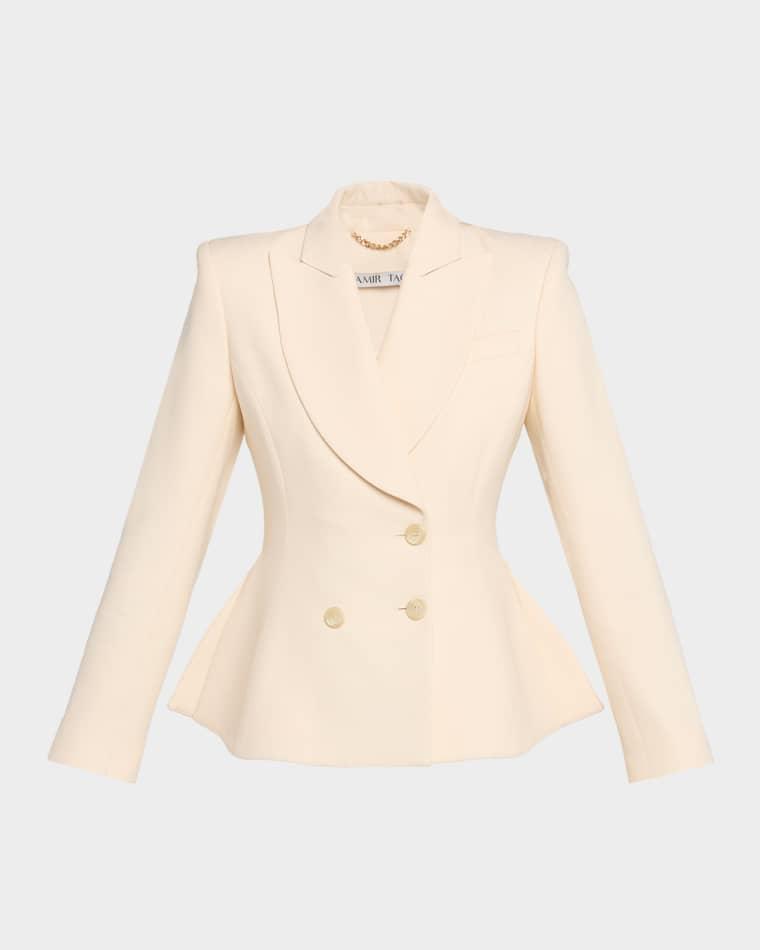 Dottie Double-Breasted Waisted Blazer by AMIR TAGHI