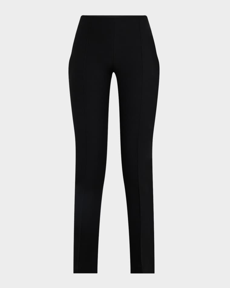 Lisa Pintuck Slit-Hem Skinny Ankle Pants by AMIR TAGHI
