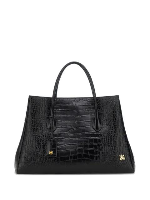 50 croc-embossed leather tote bag by AMIRI