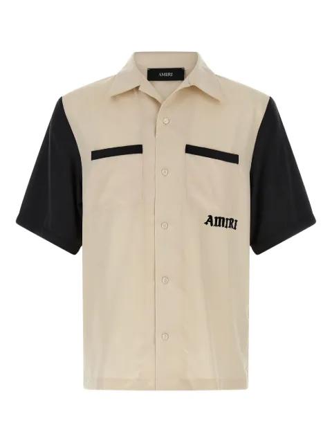 Alabaster flocked-print shirt by AMIRI