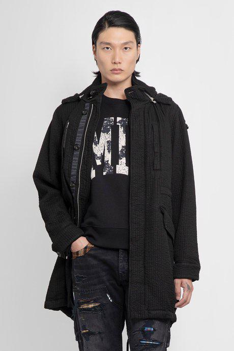 Amiri Men'S Black Quilted Fishtail Parka by AMIRI | jellibeans