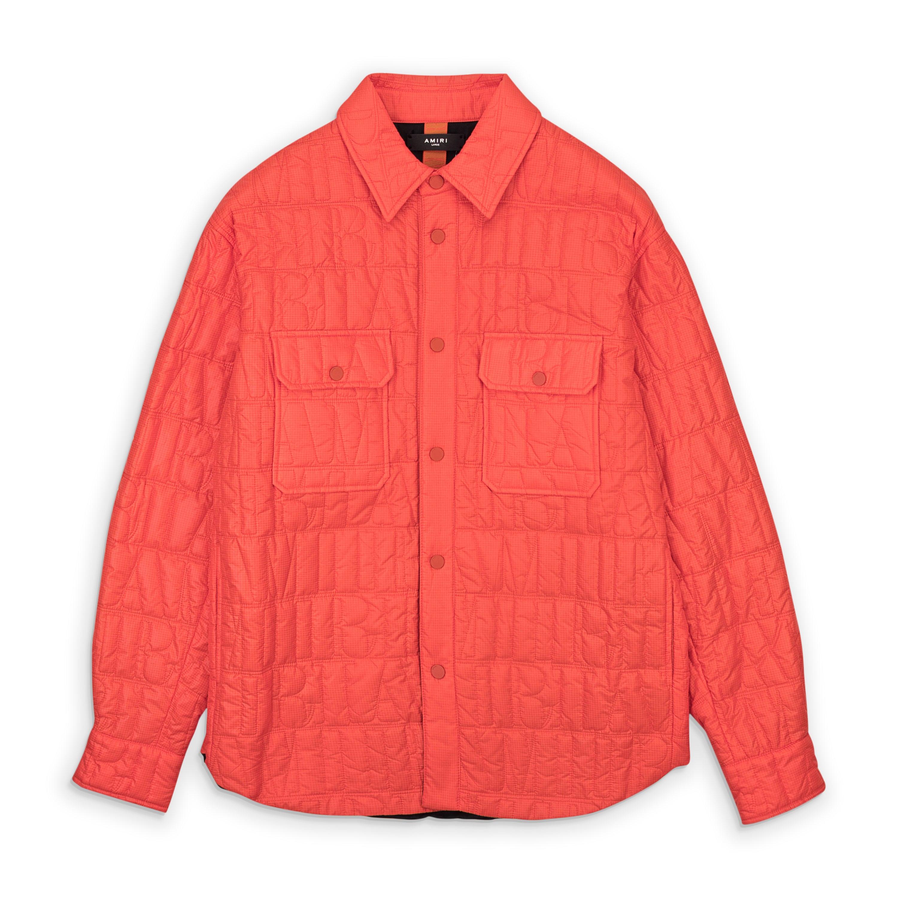 Amiri Quilted Logo Over Shirt - Orange by AMIRI Amiri Quilted Logo Over Shirt - Orange by AMIRI