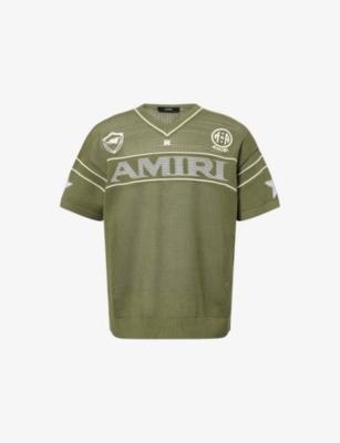 Amiri Sport V-Neck Knitted T-Shirt by AMIRI