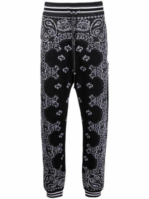 Bandana B-Ball jacquard track pants by AMIRI
