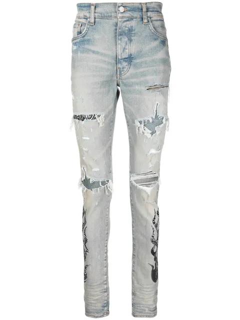 Bandana Flame jeans by AMIRI