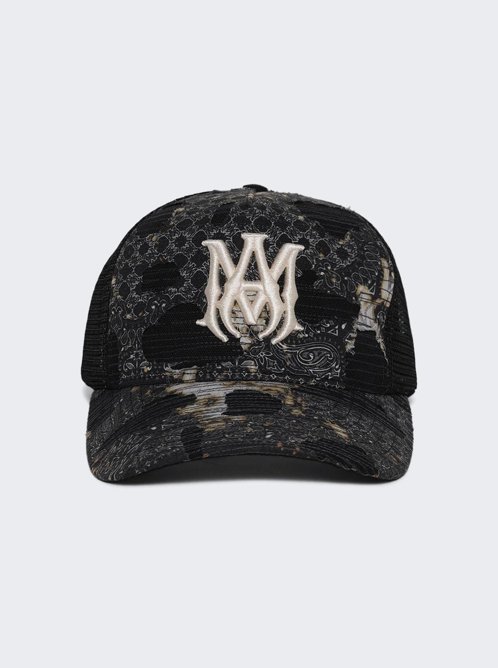 Bandana Repair Trucker Hat Black  | The Webster by AMIRI