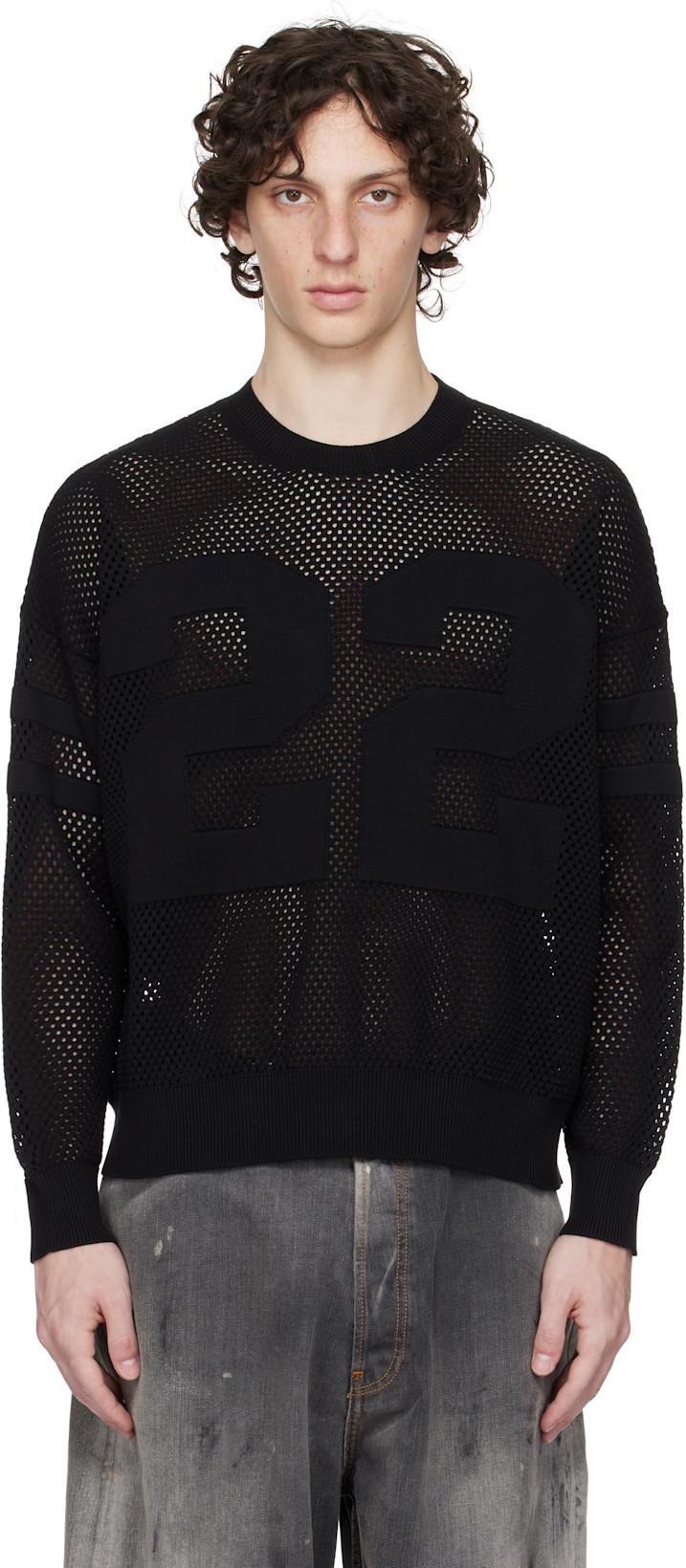 Black '22' Crew Sweater by AMIRI