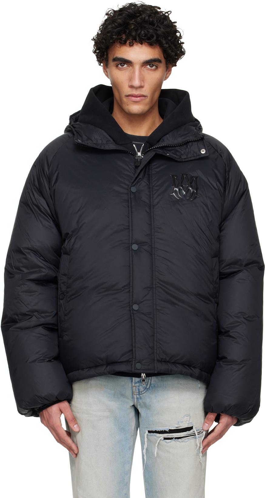 Black 'AMIRI' Hooded Down Jacket by AMIRI