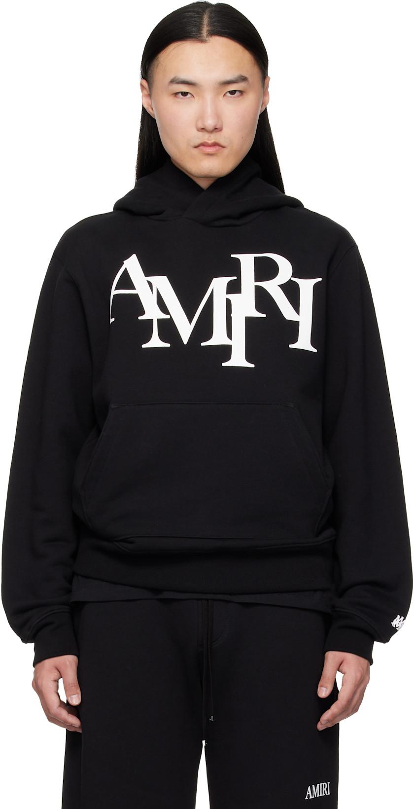 Black 'AMIRI Staggered' Hoodie by AMIRI