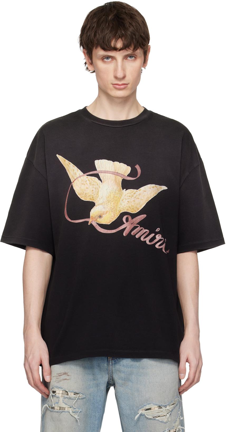 Black 'Amiri Ribbon' Oversized T-shirt by AMIRI