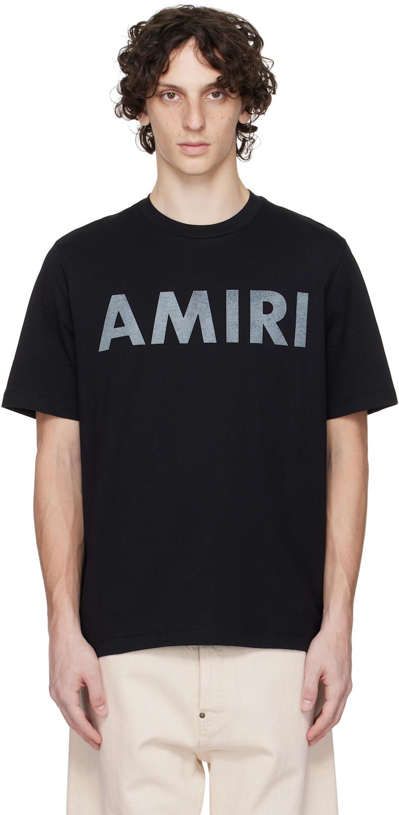 Black 'Amiri' Stencil T-shirt by AMIRI