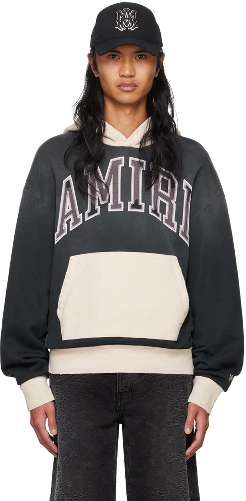 Black 'Amiri' Vintage Oversized Hoodie by AMIRI