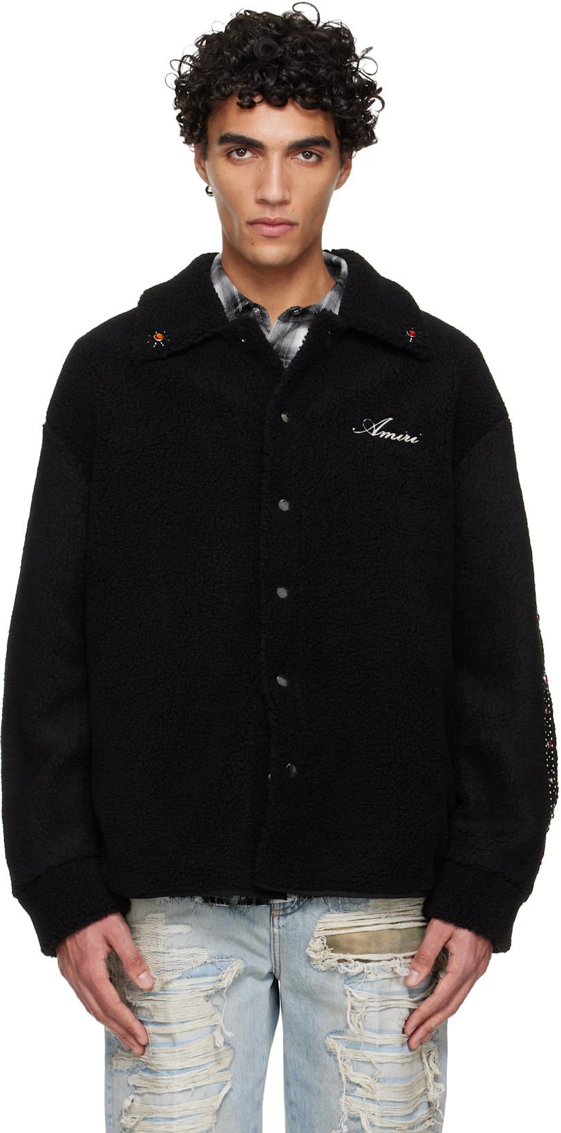 Black Bones Studded Overshirt by AMIRI