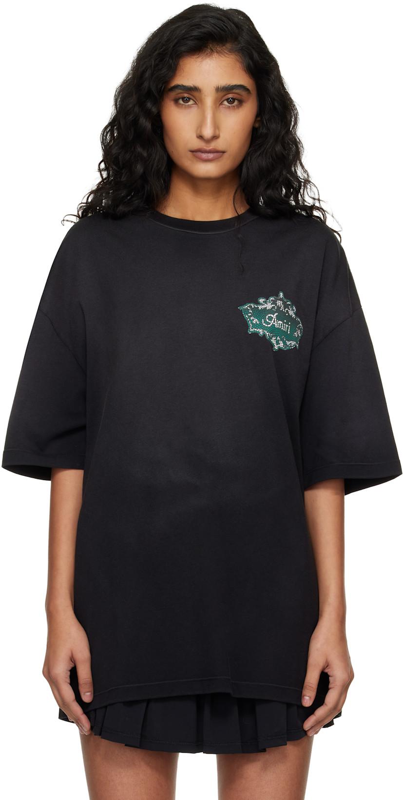 Black Chateau Crest T-shirt by AMIRI