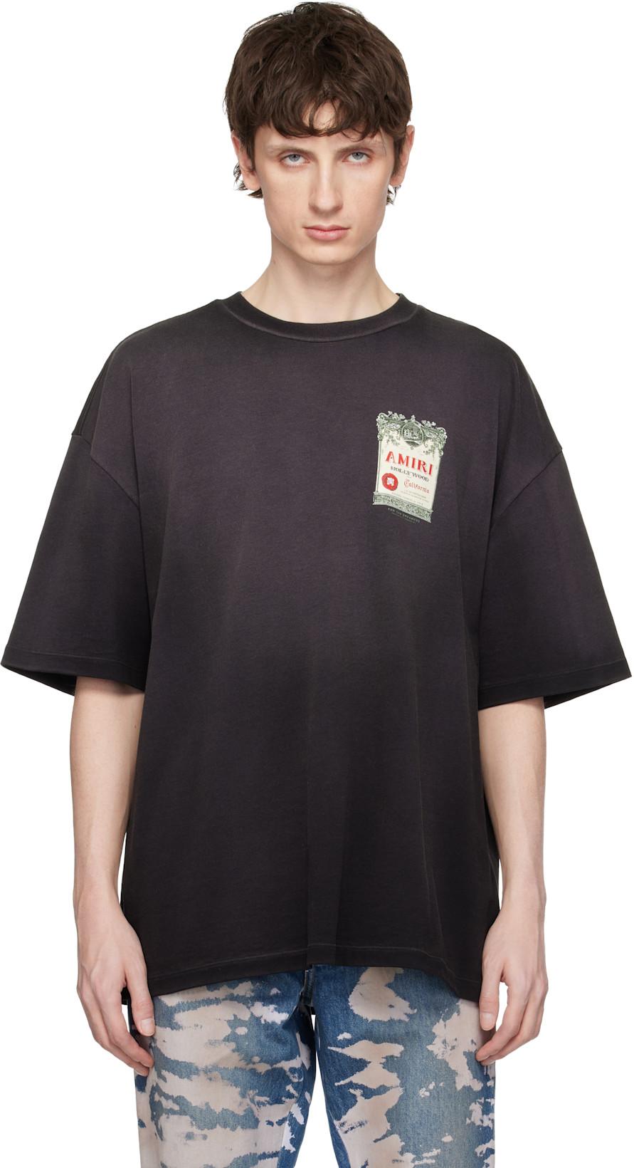 Black Chateau Stamp Oversized T-shirt by AMIRI