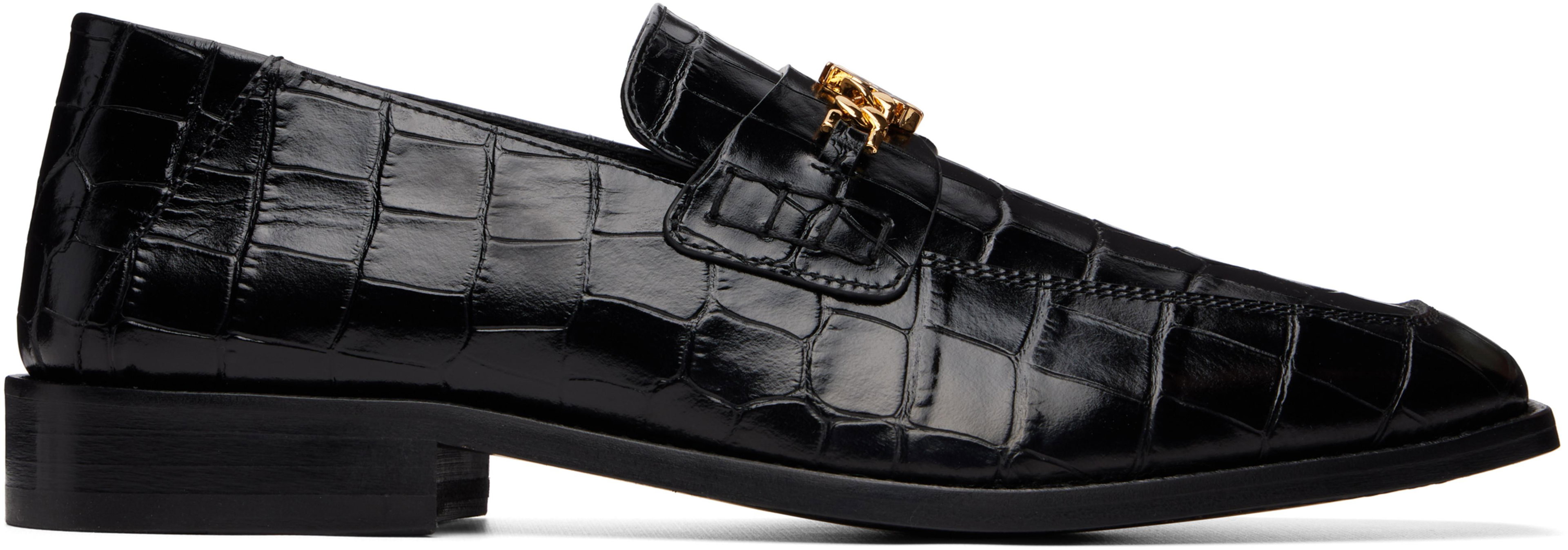 Black Croc MA Slip-on Loafers by AMIRI