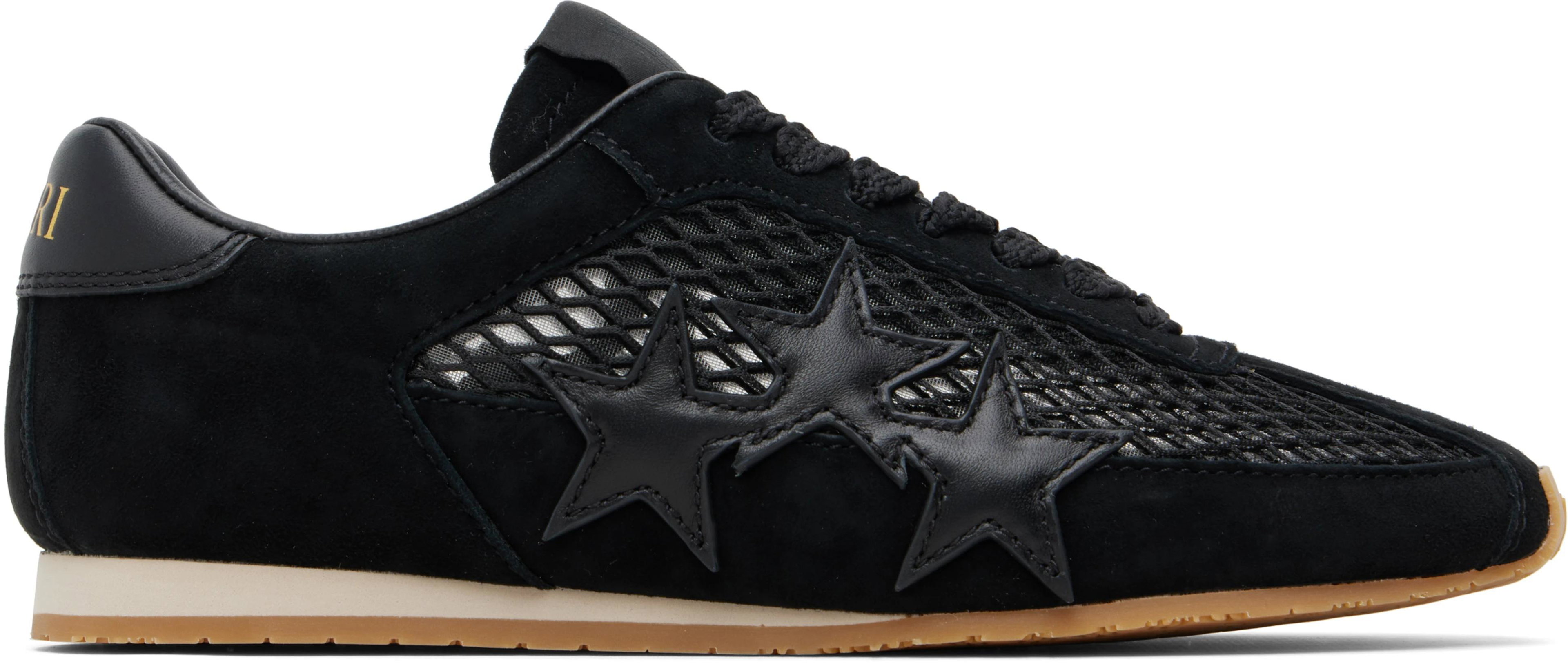 Black Mesh Pacific Flat Sneakers by AMIRI