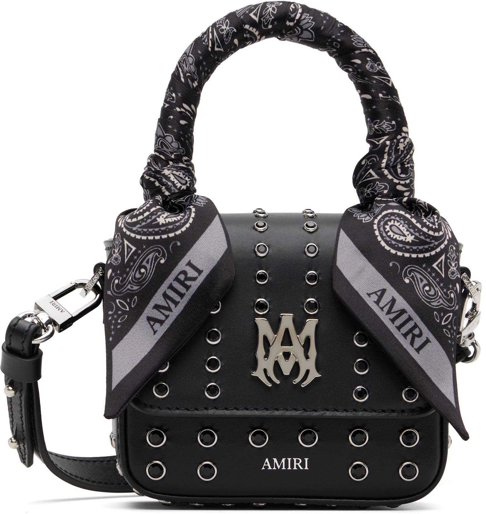 Black Nano MA Stud Bag by AMIRI