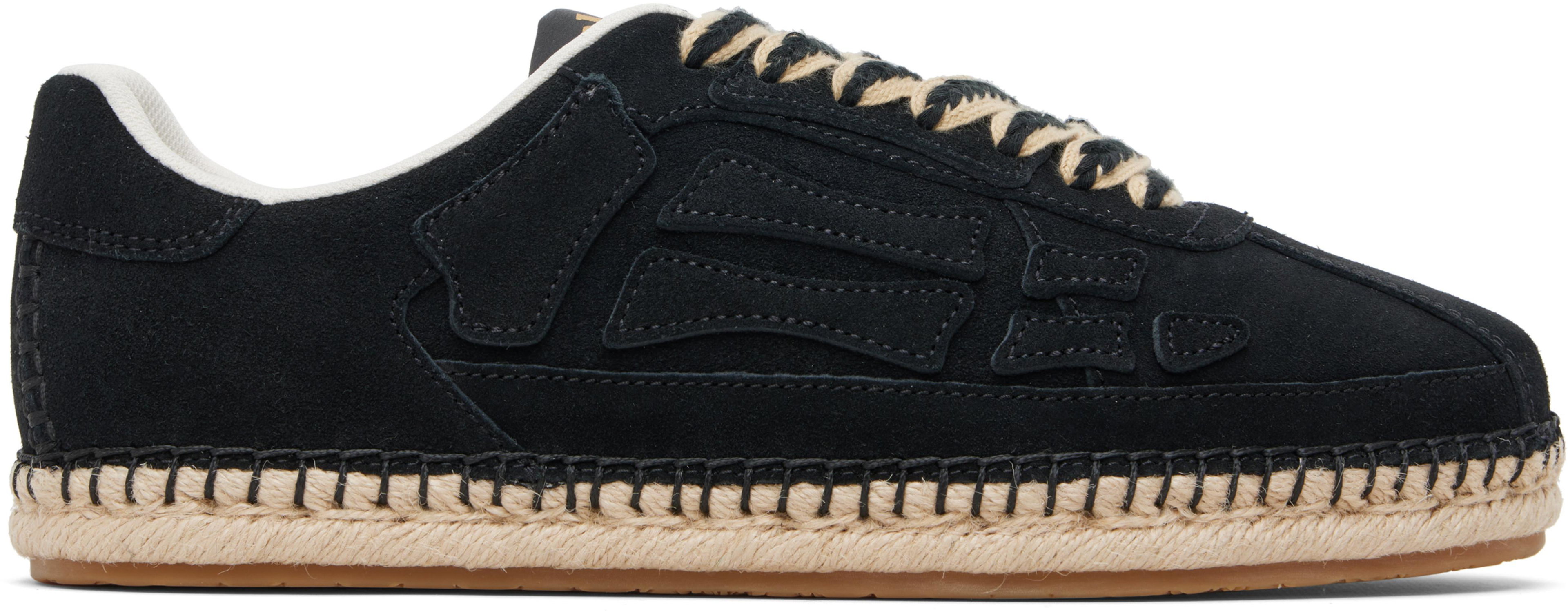 Black Pacific Bones Espadrilles by AMIRI