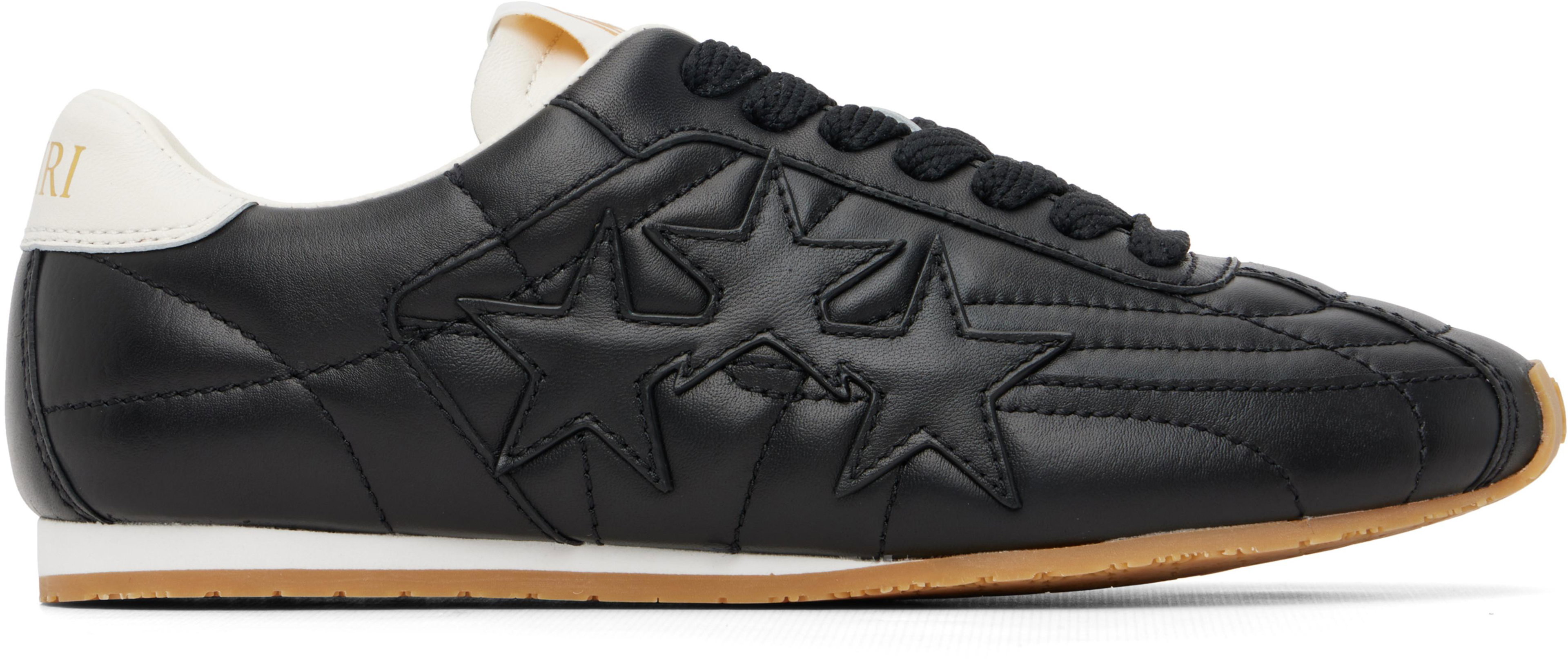 Black Pacific Football Flat Sneakers by AMIRI