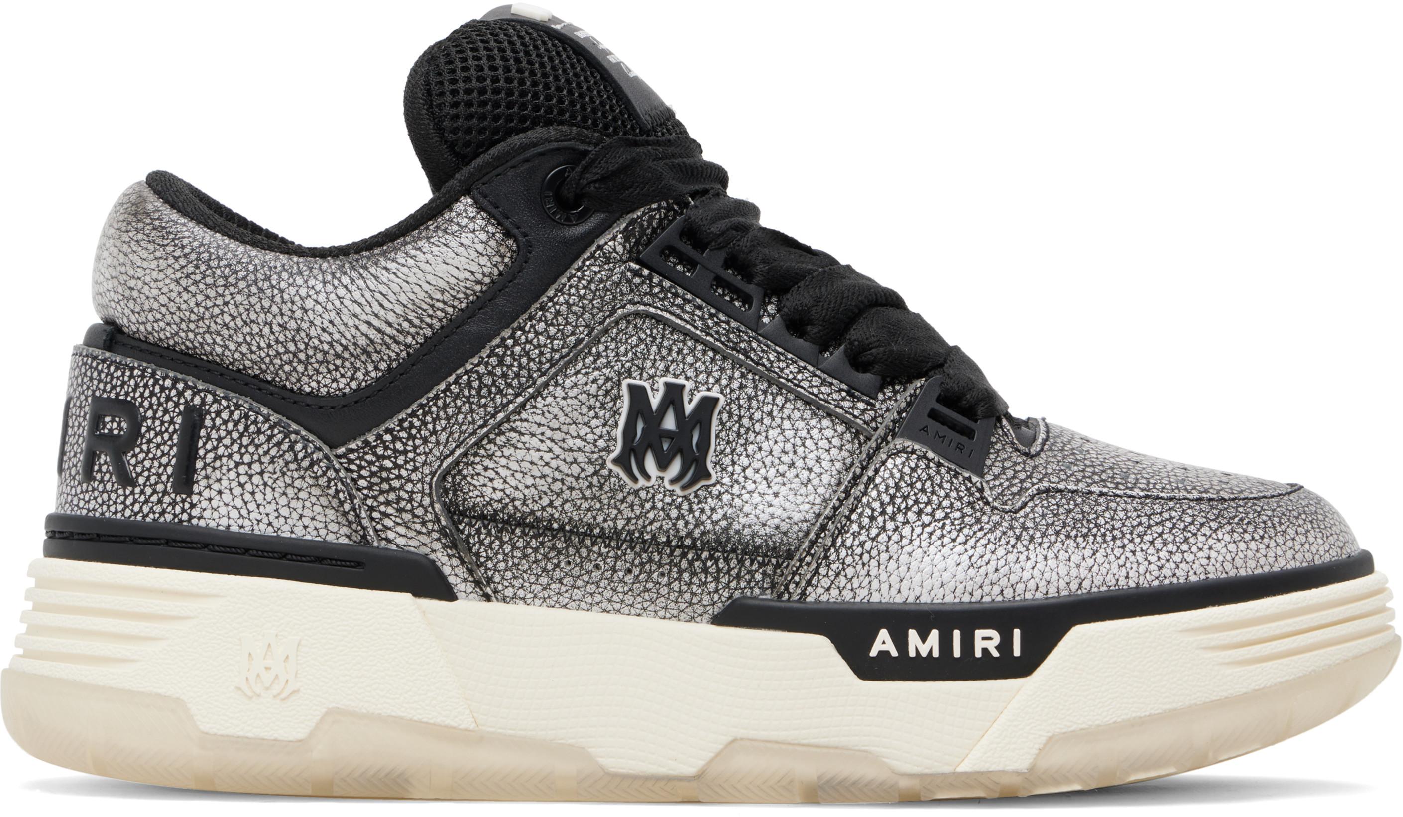 Black Pebbled MA-1 Sneakers by AMIRI