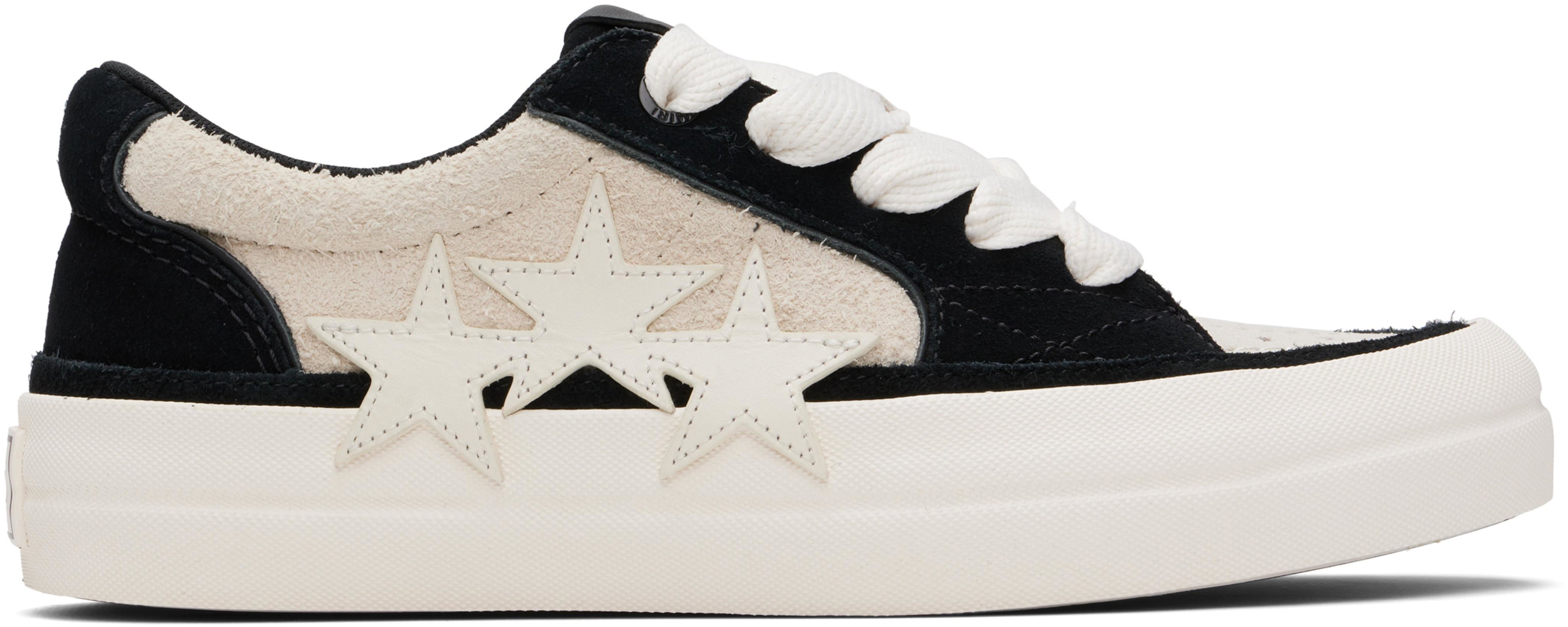 Black & Off-White Sunset Skate Low Sneakers by AMIRI
