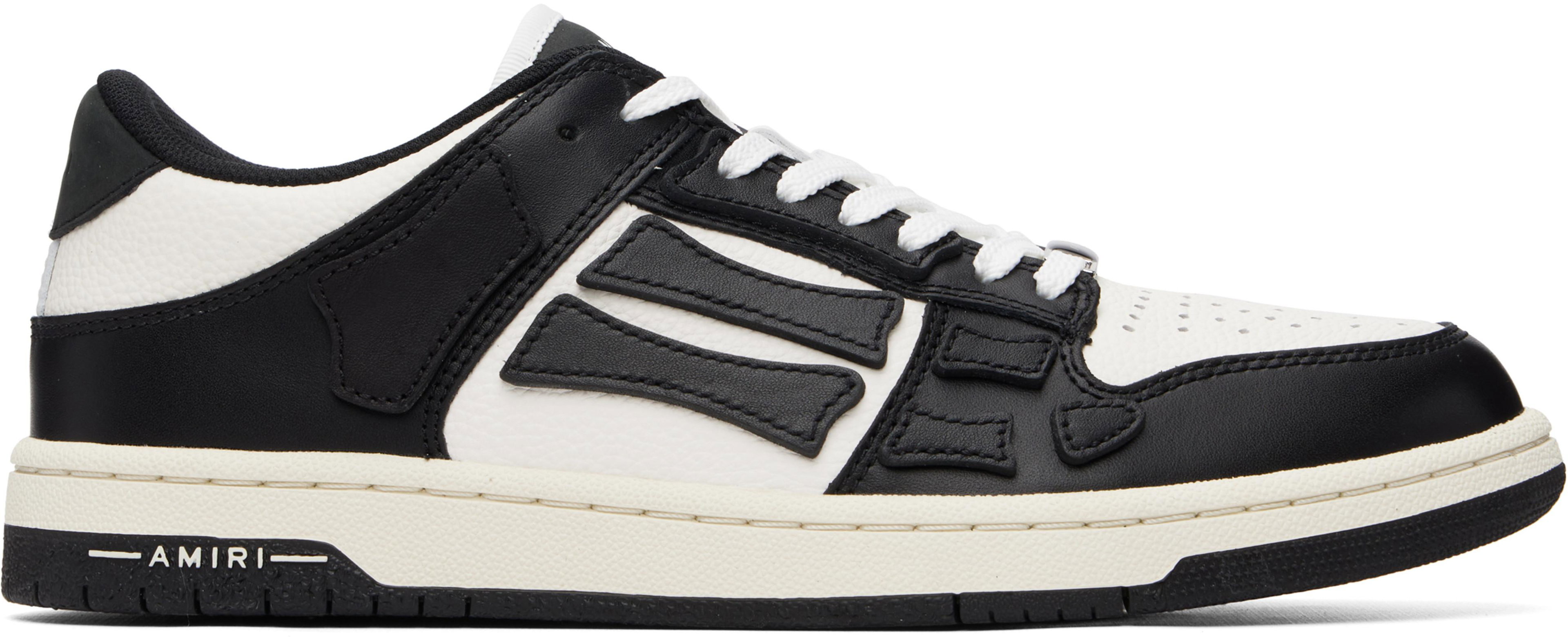 Black & White Skel Top Low Sneakers by AMIRI