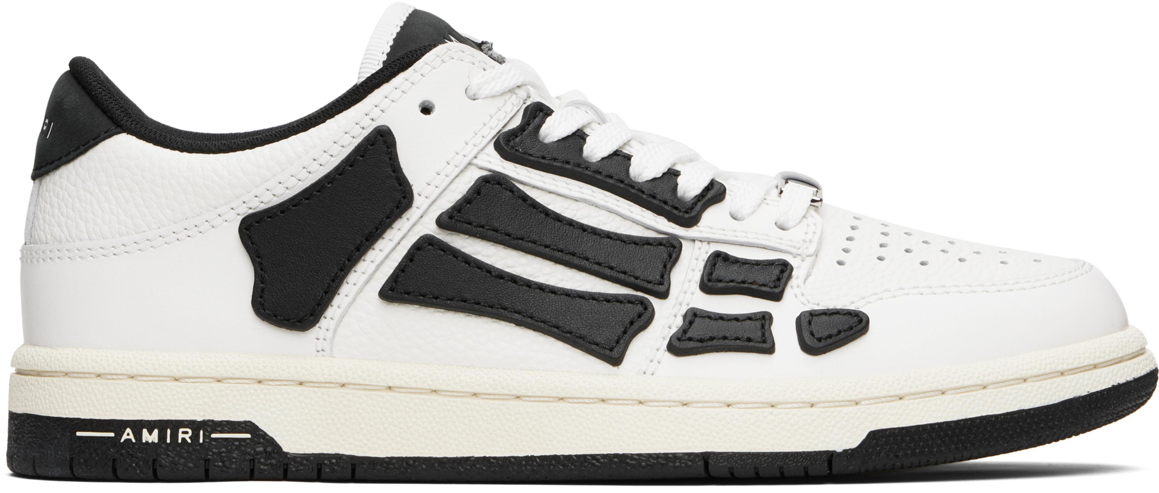 Black & White Skel-Top Low Sneakers by AMIRI
