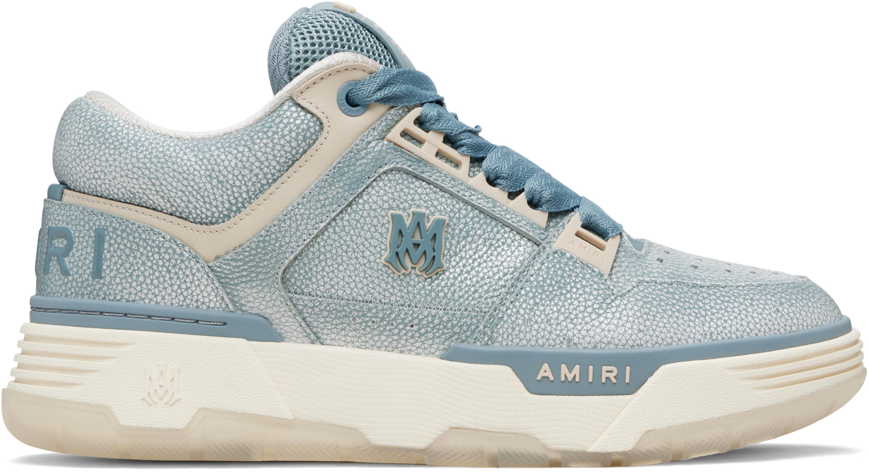 Blue Pebbled MA-1 Sneakers by AMIRI
